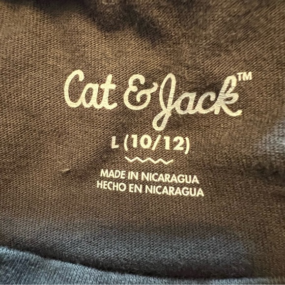 CAT & JACK Lot of Two Girls Grey and Green Graphic T-Shirts Size 10/12 NWOT - Picture 5 of 9